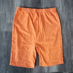 Orange Vibrant SHEIN Biker Short